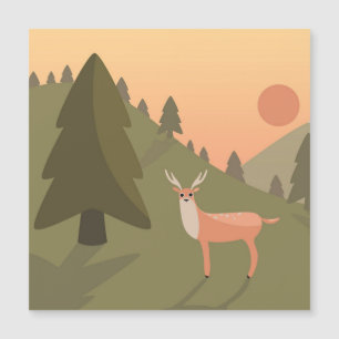 Landschaft Deer Mountain Naturpark California Magnetkarte