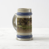 Landschaft & Deers Gray /Blue 22 oz Stein Bierglas (Vorderseite Links)