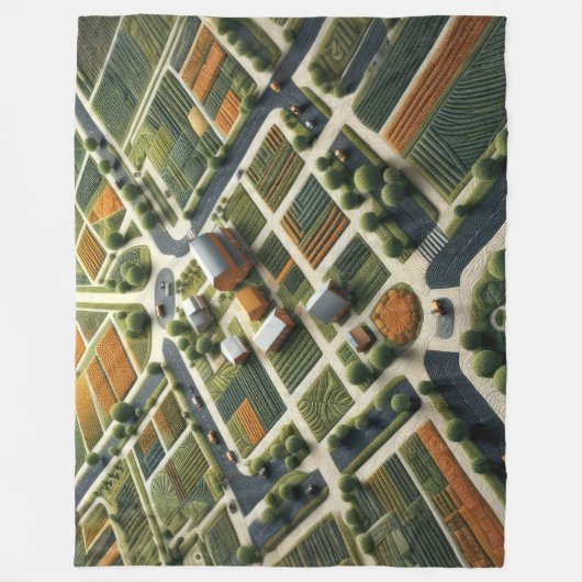 Landschaft der Abstrakten Landschaft Fleecedecke (Vorderseite)