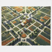 Landschaft der Abstrakten Landschaft Fleecedecke (Vorderseite (Horizontal))