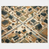 Landschaft der Abstrakten Landschaft Fleecedecke (Vorderseite (Horizontal))