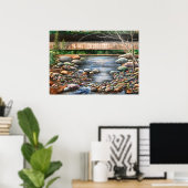 Landschaft Der Bach originale handgemalte Kunst Poster (Heimbüro)