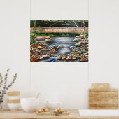 Landschaft Der Bach originale handgemalte Kunst Poster (Küche)