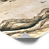 Landschaft der Berge und eines Flusses Poster (Ecke)