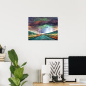 Landschaft der Blitze Poster (Heimbüro)