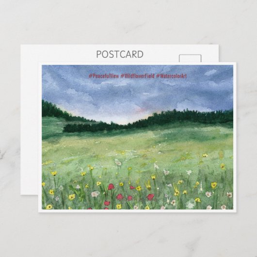 Landschaft der Blume Postkarte (Vorne/Hinten)