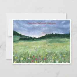 Landschaft der Blume Postkarte