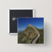 Landschaft der Chinesischen Mauer, China Button (Vorne & Hinten)