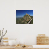 Landschaft der Chinesischen Mauer, China Poster (Küche)
