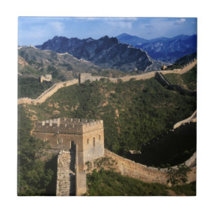 Landschaft der Chinesischen Mauer, Jinshanling, Ch Fliese