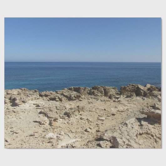 Landschaft der griechischen Inseln im Mittelmeer Geschenkpapier (Flach)