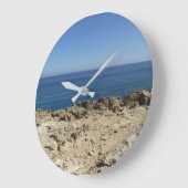 Landschaft der griechischen Inseln im Mittelmeer Große Wanduhr (Winkel)