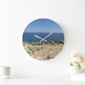 Landschaft der griechischen Inseln im Mittelmeer Große Wanduhr (Zuhause)