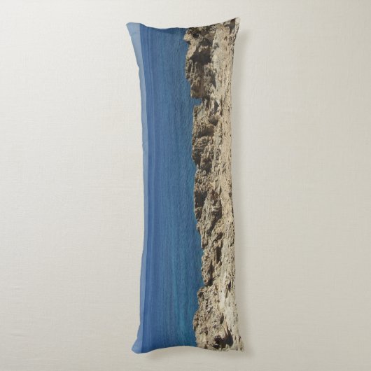 Landschaft der griechischen Inseln im Mittelmeer Seitenschläferkissen (Rückseite (Vertikal))