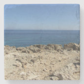 Landschaft der griechischen Inseln im Mittelmeer Steinuntersetzer (Vorderseite)