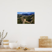 Landschaft der Großen Mauer, Jinshanling, China Poster (Küche)