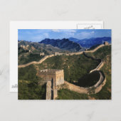 Landschaft der Großen Mauer, Jinshanling, China Postkarte (Vorne/Hinten)