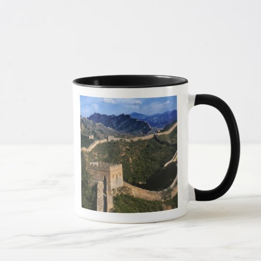 Landschaft der Großen Mauer, Jinshanling, China Tasse (Rechts)