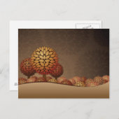 Landschaft der Herbstnacht. Abstrakt Postkarte (Vorne/Hinten)