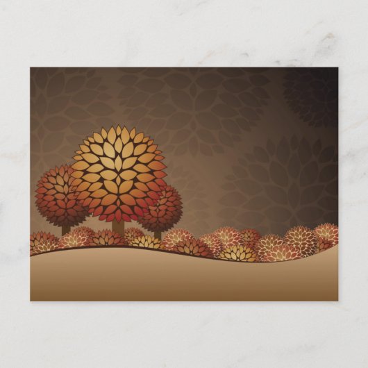 Landschaft der Herbstnacht. Abstrakt Postkarte (Vorderseite)