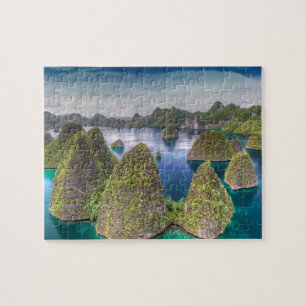 Landschaft der Insel Wayag, Indonesien Puzzle