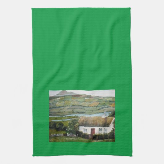 Landschaft der irischen Hütte Geschirrtuch (Vertikal)