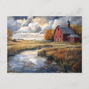 Landschaft der ländlichen Gegend Postkarte
