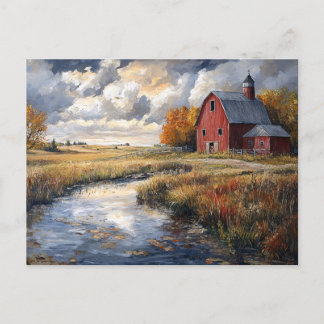 Landschaft der ländlichen Gegend Postkarte