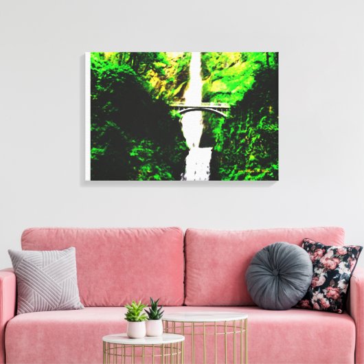 Landschaft der Multnomah Falls Leinwanddruck (Insitu (Wohnzimmer))
