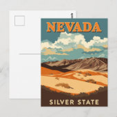 Landschaft der Nevada-Wüste Postkarte (Vorne/Hinten)