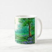 Landschaft der Ölgemälde, Frühling, Baum in den Wä Kaffeetasse (VorderseiteRechts)