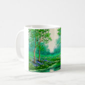 Landschaft der Ölgemälde, Frühling, Baum in den Wä Kaffeetasse (Vorderseite Links)
