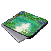 Landschaft der Ölgemälde, Frühling, Baum in den Wä Laptopschutzhülle (Vorne Knopf)