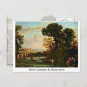 Landschaft der Pastorale. von Claude Lorrain Postkarte (Vorne/Hinten)