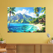 Landschaft der Pazifikinseln Leinwanddruck (Insitu (Wohnzimmer))