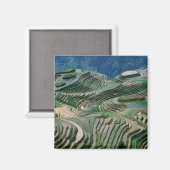Landschaft der Reiterrassen im Berg, Magnet (Vorderseite/Rückseite)