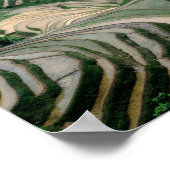 Landschaft der Reiterrassen im Berg, Poster (Ecke)