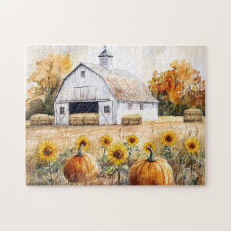Landschaft der rustikalen Herbstlandschaft Puzzle