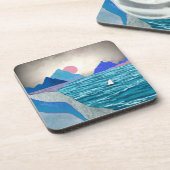 Landschaft der Sailboat Cove Getränkeuntersetzer (Linke Seite)