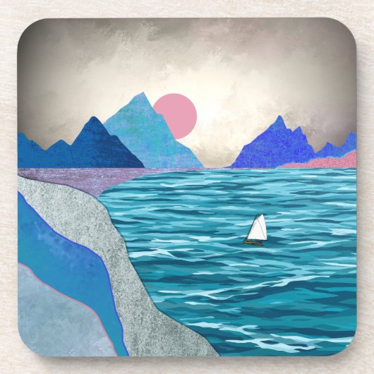 Landschaft der Sailboat Cove Getränkeuntersetzer (Vorderseite)