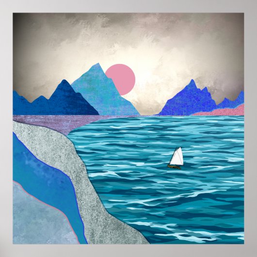 Landschaft der Sailboat Cove Poster (Vorne)