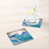 Landschaft der Sailboat Cove Rechteckiger Pappuntersetzer (Vor Ort)