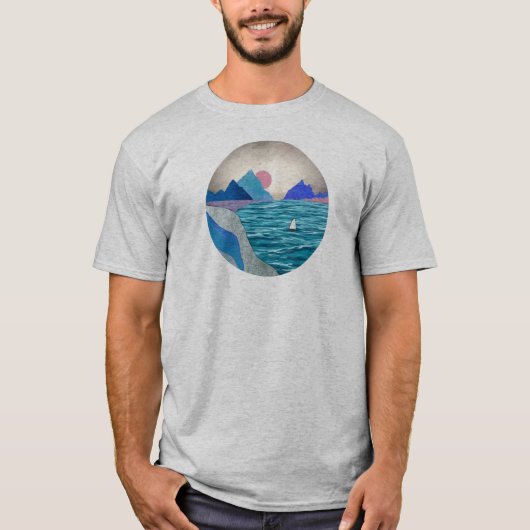 Landschaft der Sailboat Cove T-Shirt (Vorderseite)
