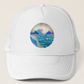 Landschaft der Sailboat Cove Truckerkappe (Vorderseite)