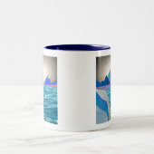 Landschaft der Sailboat Cove Zweifarbige Tasse (Mittel)