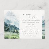 Landschaft der sanften Schneeberge Hochzeitsempfan Begleitkarte (Vorderseite)