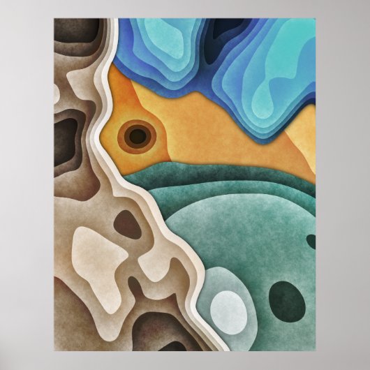 Landschaft der Schichten Poster (Vorne)