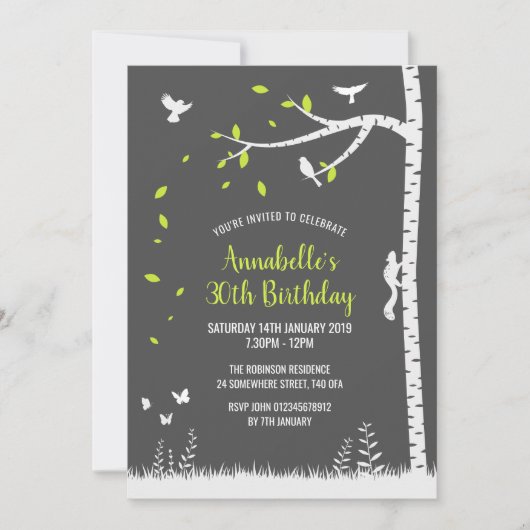 Landschaft der Silhouette Einladung (Vorderseite)