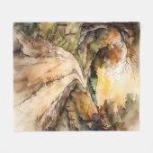 Landschaft der Sunset Country Road Fleecedecke (Vorderseite (Horizontal))