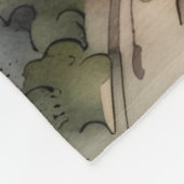 Landschaft der Sunset Country Road Fleecedecke (Ecke)